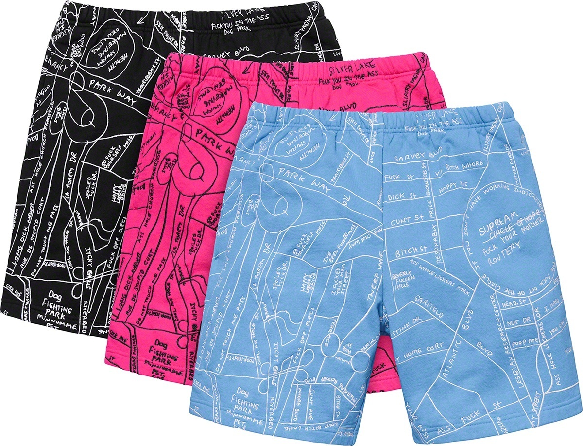 Gonz Embroidered Map Sweatshort